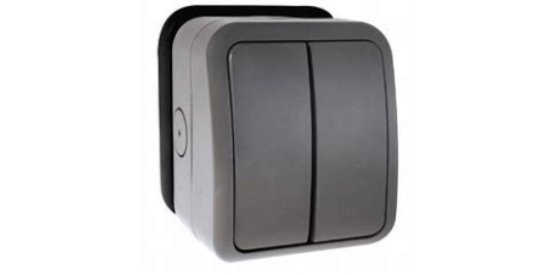 2 Gang 10A DP IP66 Weatherproof Switched
