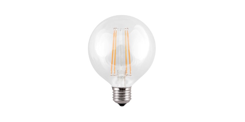 LED FILAMENT G95 6.5W E27 800LM 27K CLR