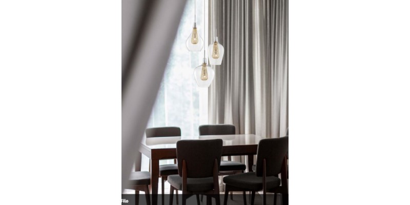 FILOClear Glass Gold Frame Chrome Alumin
