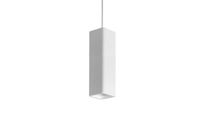 *PLASTER SQUARE PENDENT GU10