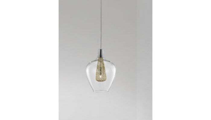 FILOClear Glass Gold Frame Chrome Alumin
