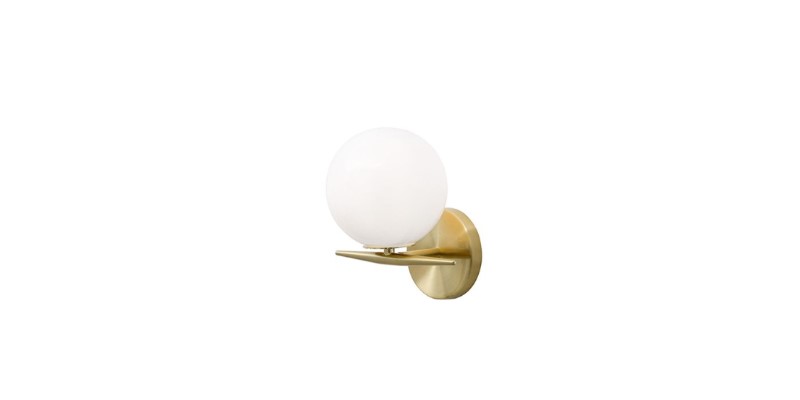 VITTONWhite Glossy Glass Brass Metal  LE