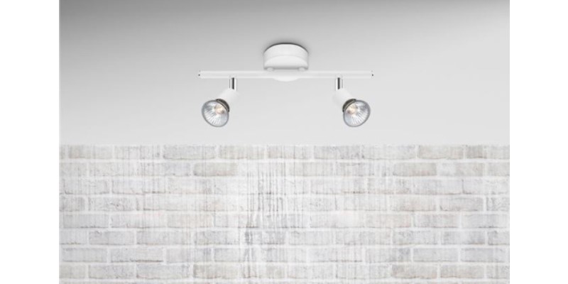 BASEMatt White Metal  LED GU10 2x10 Watt