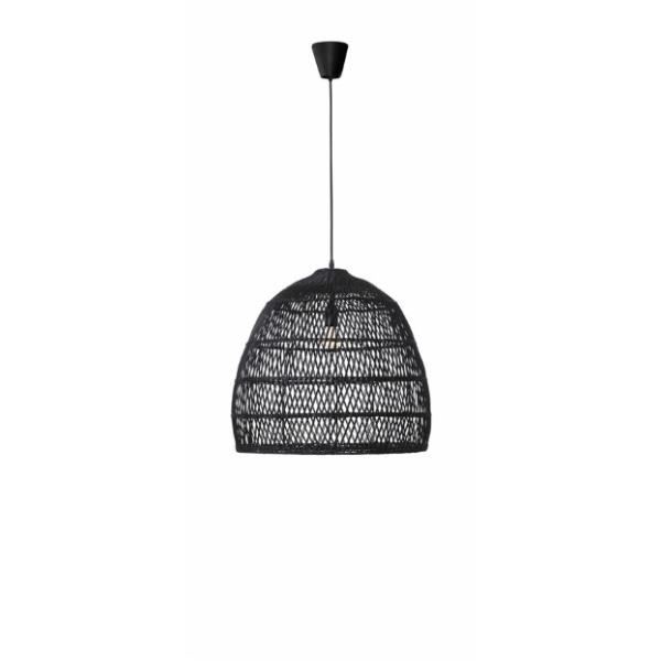 DESTINBlack Rattan  Black Fabric Wire &