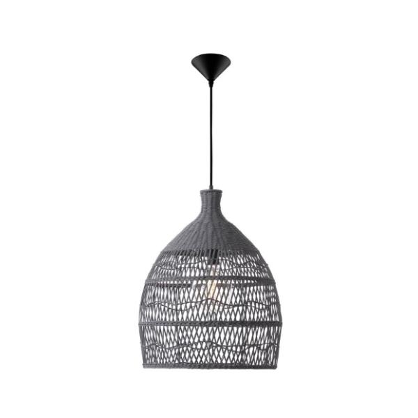 DESTINGray Rattan  Black Fabric Wire & B
