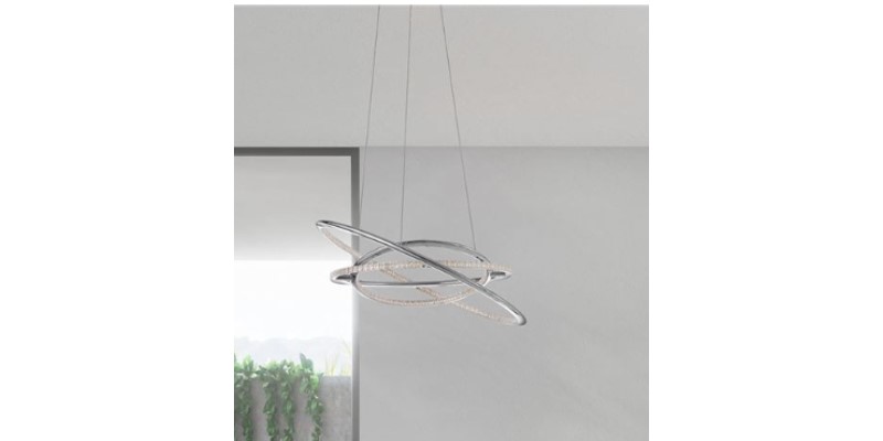 LIVORNOChrome Aluminium & Acrylic LED 53