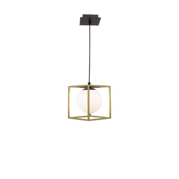 JULIETOpal Glass Brass & Black Metal  LE