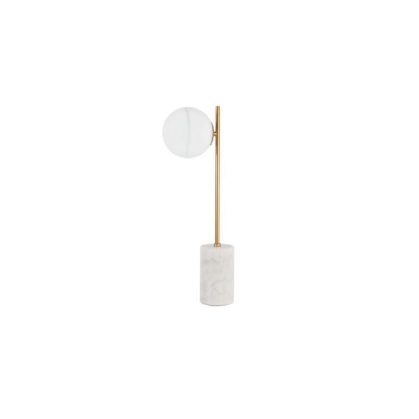 CANTONAMilky White Glass Brass Gold Whit