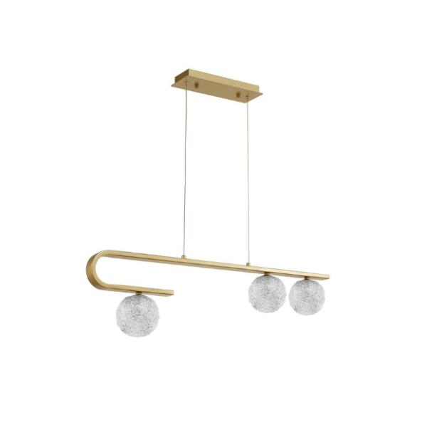 MIRANOClear Structured Glass & Brass Gol