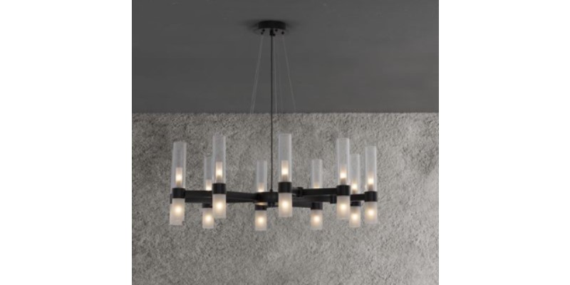 CENTURYClear & Frost Glass Matt Black Me