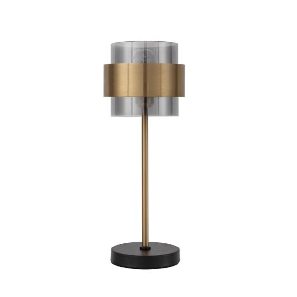 SIANNASmokey Glass Brass Gold Metal LED