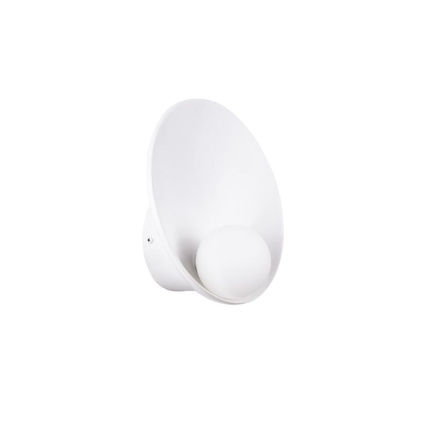 MINIMSandy White Steel & Opal Glass LED