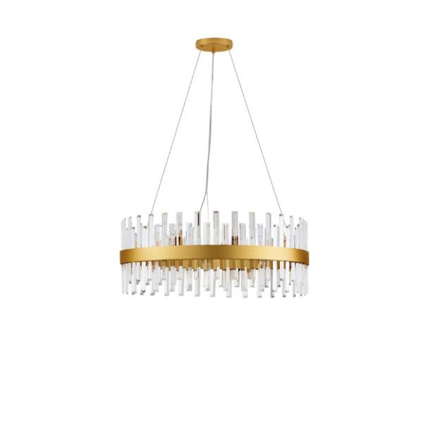 CROWNSatin Gold Metal Clear Crystal LED