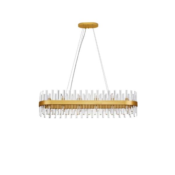 CROWNSatin Gold Metal Clear Crystal LED