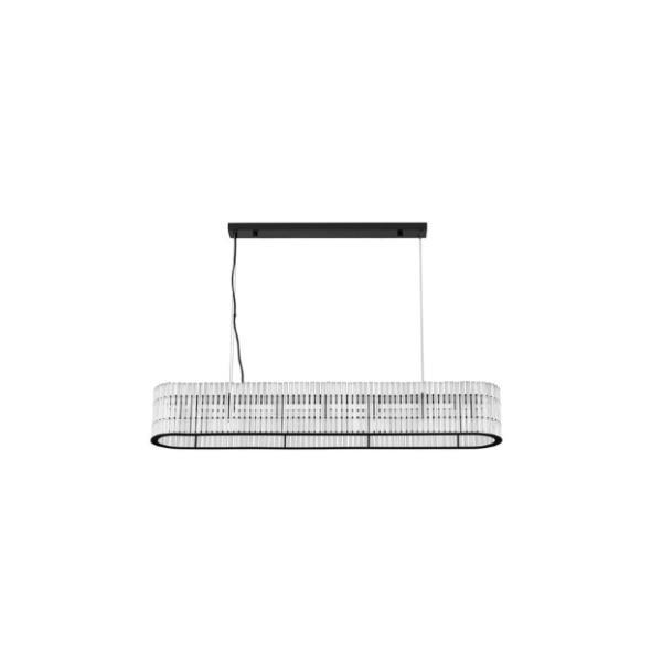 BAROKMatt Black Metal & Clear Glass LED