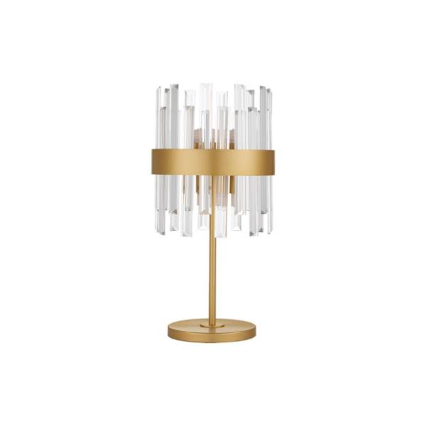 CROWNSatin Gold Metal Clear Crystal LED