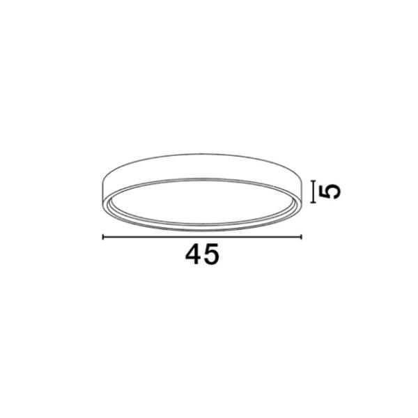 OLAFTriac Dimmable  Sandy White Aluminiu