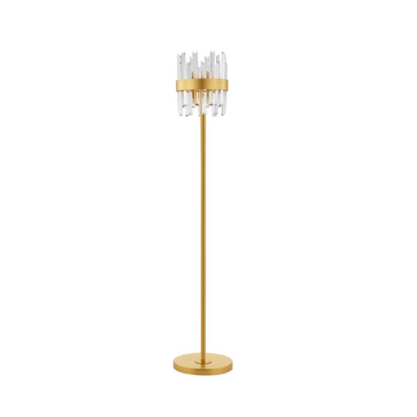 CROWNSatin Gold Metal Clear Crystal LED