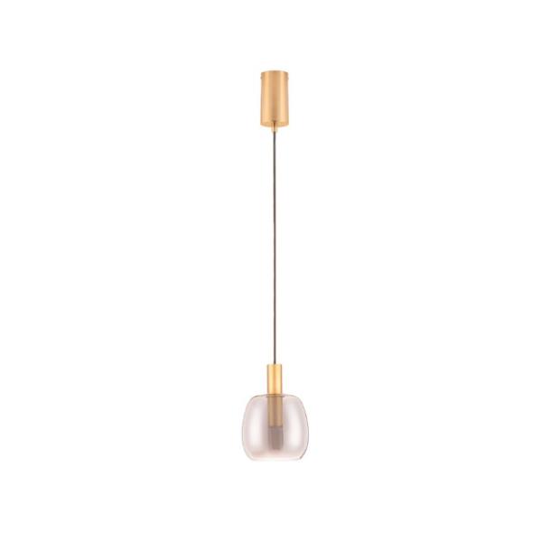 IMATIASmokey Glass  Brass Gold Metal LED