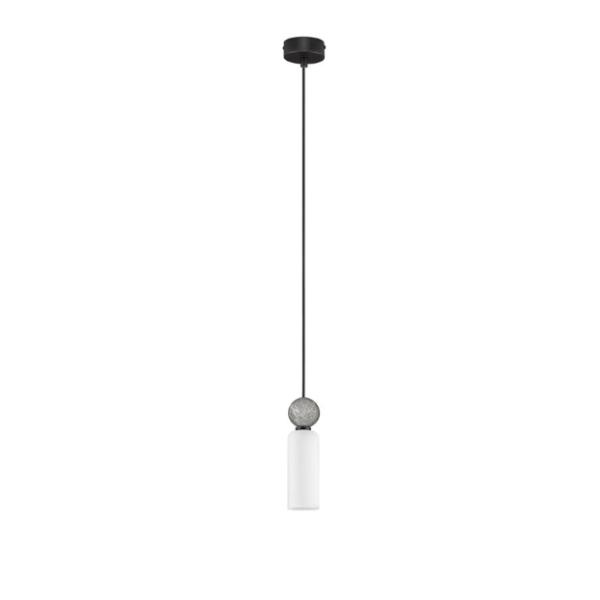 FILOMENAOpal Glass Gray Stone Matt Black