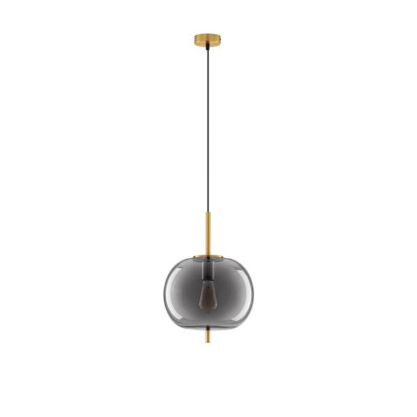 LATOSmokey Glass  Brass Gold Metal Black