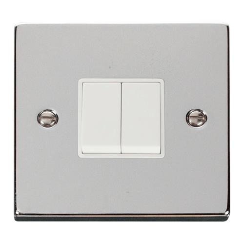 VPCHROME 10A 2-GANG
