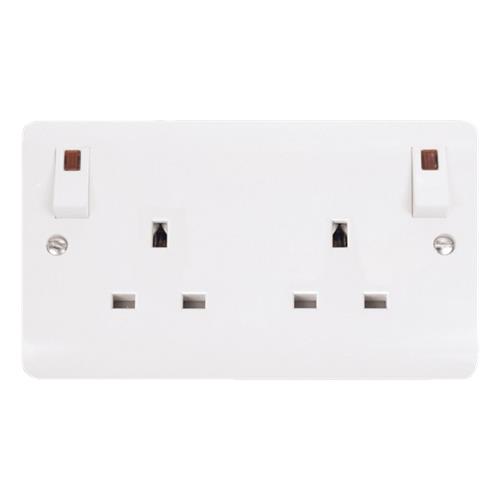 250V 2G 13A DP OB SW