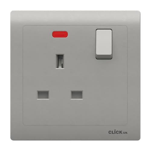 13A SWITCHED 1 GANG SOCKET WITH NEON SV