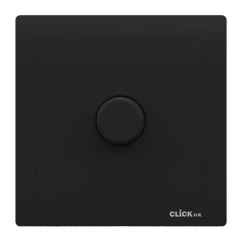 1 GANG CPC DIMMER PLATE WITH KNOBS BK