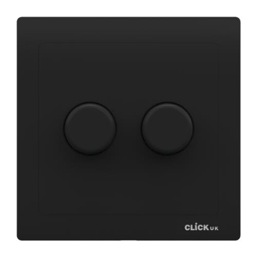 2 GANG 2 WAY 250W DIMMER BK