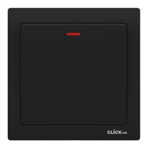 20A DP 1 GANG SWITCH WITH NEON BK