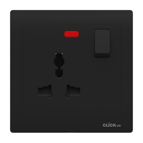 NEON 1 GANG 13A UNIVERSAL SWIT SOCK BK