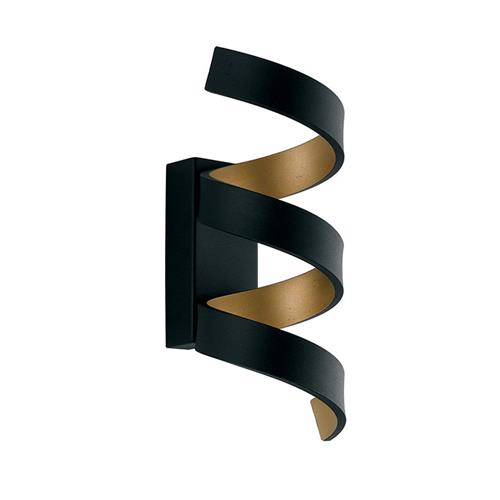 APPLIQUE LED HELIX NERA E ORO 9W 720LM 4