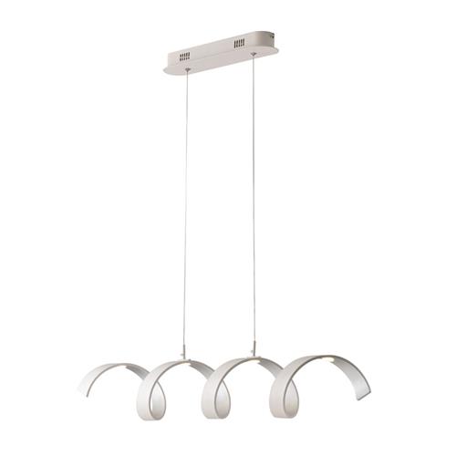 SOSPENSIONE LED HELIX BIANCA E ARGENTO 2