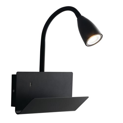 APPLIQUE GULP FLESSIBILE NERA CON USB 2A