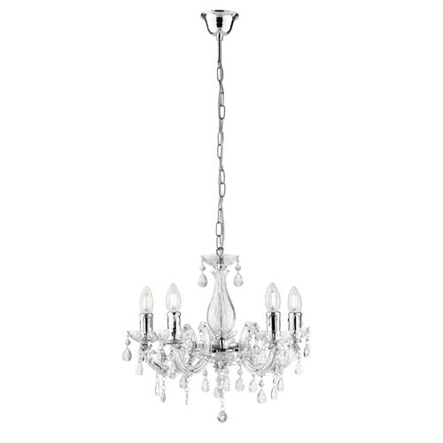 LAMPADARIO HOUSTON TRASPARENTE 5XE14 44X