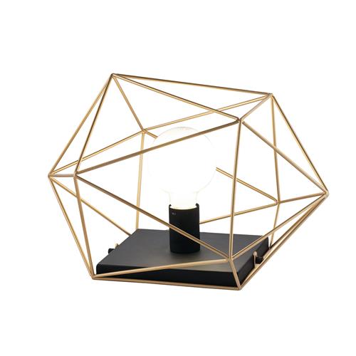 LUME ABRAXAS NERO/ORO 1XE27 40,5X29,5X26