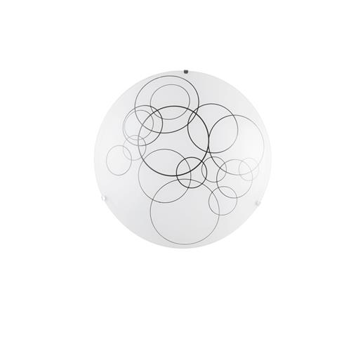 PLAFONIERA KARMA BIANCA/NERA 3XE27 40X40