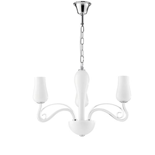 LAMPADARIO ANGEL BIANCO 3XE14 64X45CM