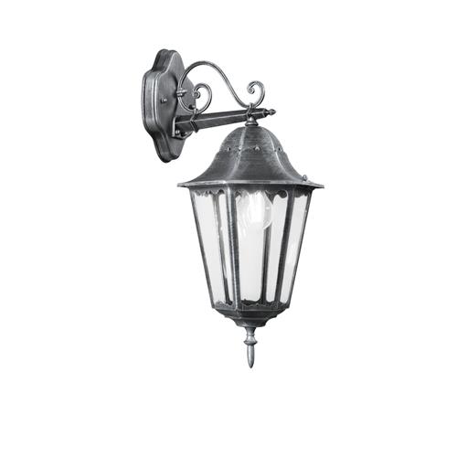 APPLIQUE DOWN FIRENZE NERA/SILVER 1XE27