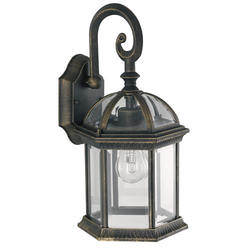 APPLIQUE GAETA NERO/ORO 1XE27 IP44 20X39