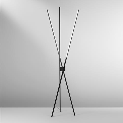 PIANTANA LED SHANGHAI IN ALLUMINIO NERO