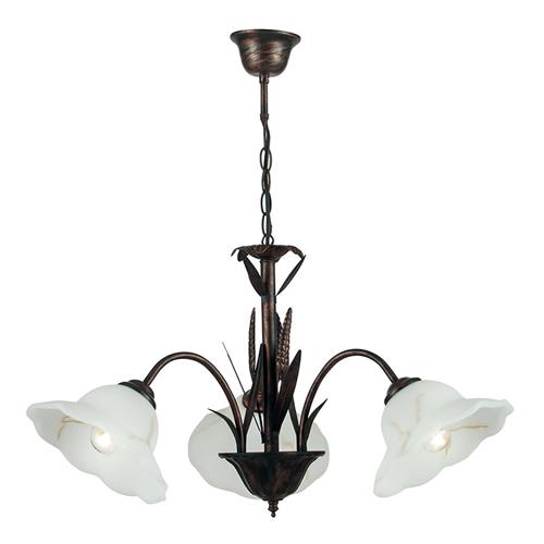 LAMPADARIO BYRON RUGGINE 3XE27 64X100CM