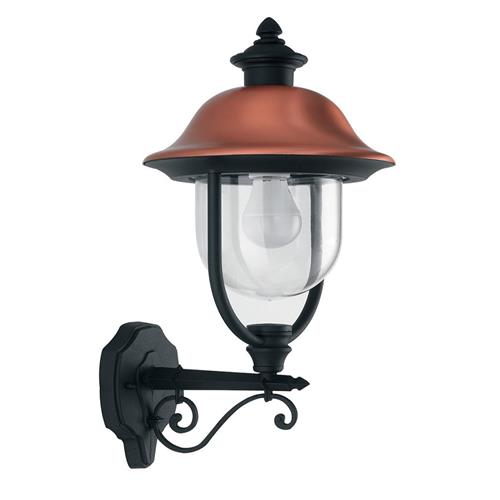 APPLIQUE UP VENEZIA NERA/RAME 1XE27 IP44