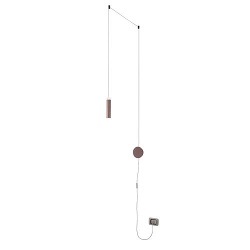 APPLIQUE LED CANDLE BRONZO IN ACRILICO E