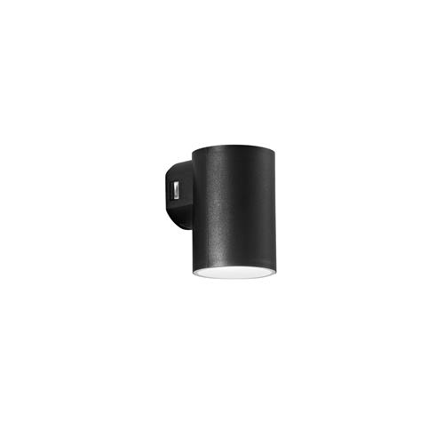 APPLIQUE LED POLO NERA TONDA 8W 980LM CC