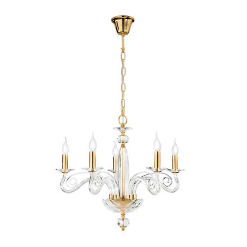 LAMPADARIO EPOQUE ORO 5XE14 65X140CM