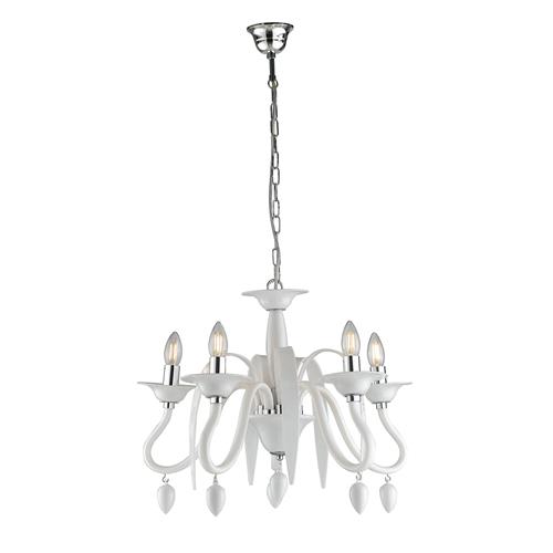 LAMPADARIO ESTEFAN BIANCO 5XE14 53X53X18