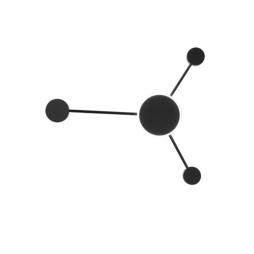 PLAFONIERA LED ETERE NERA 12W 1620LM CCT