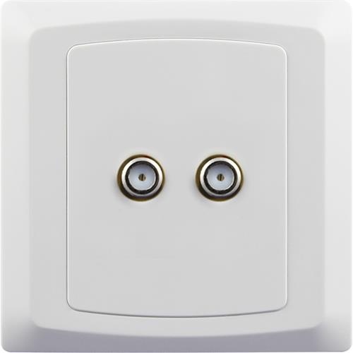 ISOLATED COAXIAL SOCKET TWIN+ONE BRANCH